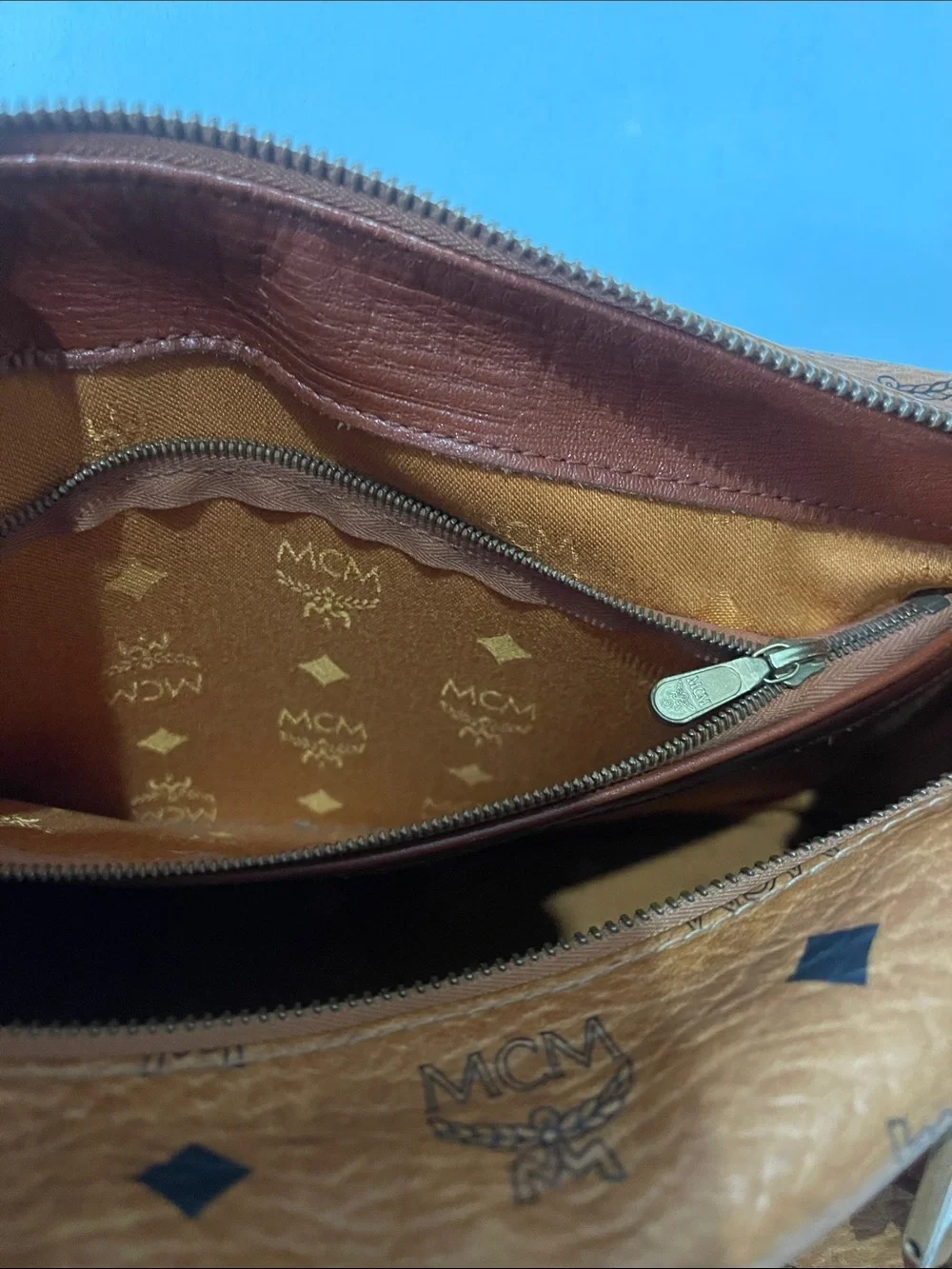 MCM Boston Leather Vintage Boston Shoulder Bag